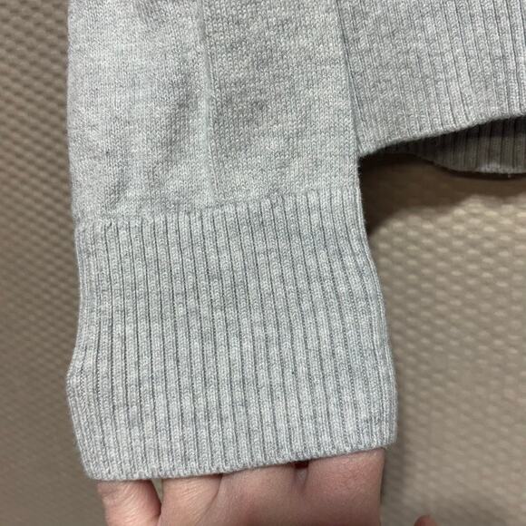 Banana Republic Grey Zig Zag Button Front Cardigan Sweater M Metallic Academia - Picture 3 of 8